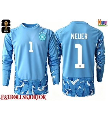 Tyskland Manuel Neuer #1 Målvakt Bortatröja VM 2026 Långärmad